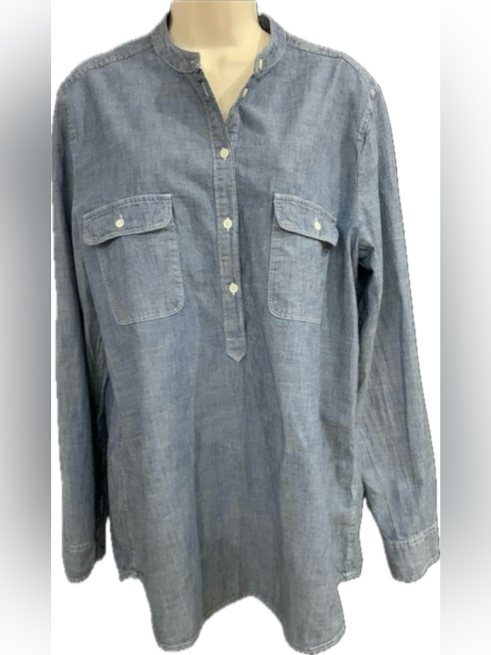 VTG Gap Denim Tunic Women’s Size Large Tall Blue EUC